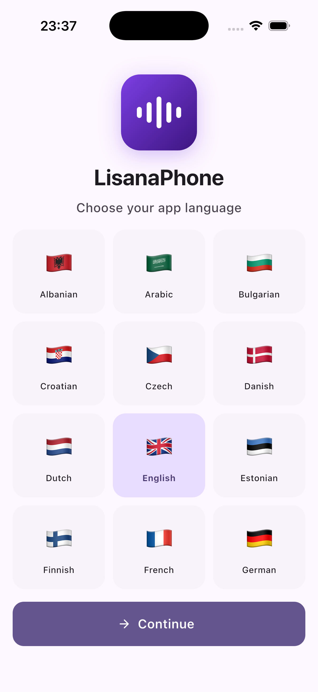 Language Selection Wizard